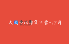大成咨询师集训营-12月