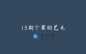 13期个案的艺术