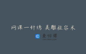 网课一针绣 美雕驻容术
