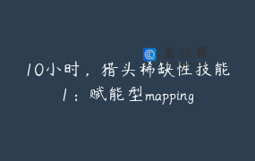10小时，猎头稀缺性技能1：赋能型mapping寻访_自营人才数据库解决方案