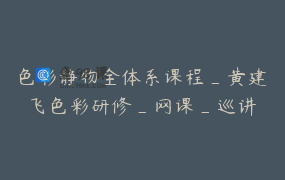 色彩静物全体系课程_黄建飞色彩研修_网课_巡讲