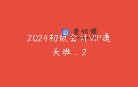 2024初级会计VIP通关班_2
