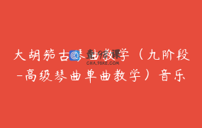 大胡笳古琴曲教学（九阶段-高级琴曲单曲教学）音乐 完整版_唐诗思古琴