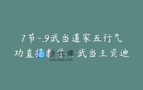 7节-.9武当道家五行气功直播教学_武当王资迪