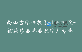 高山古琴曲教学（五阶段-初级琴曲单曲教学）专业 学琴 弹奏_唐诗思古琴