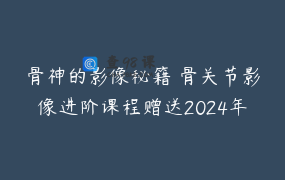 骨神的影像秘籍 骨关节影像进阶课程赠送2024年实