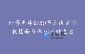 阿穆老师的30节系统进阶教程每节课70分钟左右