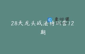 28天龙头战法特训营12期