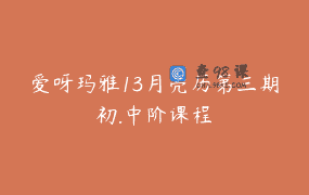 爱呀玛雅13月亮历第三期初.中阶课程