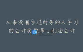 从来没有学过财务的人学习的会计实操课_利涵会计