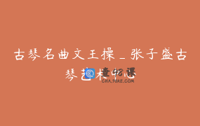 古琴名曲文王操_张子盛古琴艺术中心