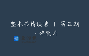 整本书精读营 ｜ 第五期·碎瓷片
