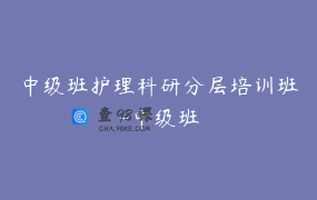 中级班护理科研分层培训班-中级班
