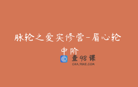 脉轮之爱实修营-眉心轮 中阶