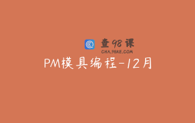 PM模具编程-12月