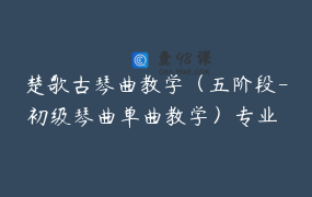 楚歌古琴曲教学（五阶段-初级琴曲单曲教学）专业 学琴 弹奏_唐诗思古琴