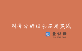 财务分析报告应用实战