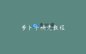 萝卜牛腩煲教程