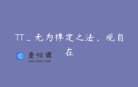 TT_无为禅定之法，观自在